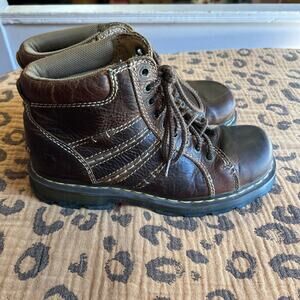 Dr Martens Quincy77 US Mens Size 9 Work Brown Leather 9-Eye Lace Boot